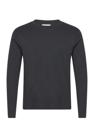 Premium Cotton T-Shirt Tops T-shirts & Tops Long-sleeved Black Mango