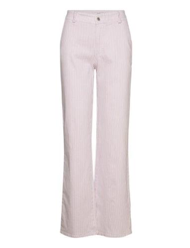 Cc Heart Mathilde Striped Pants Bottoms Trousers Wide Leg Pink Coster ...