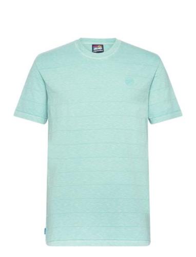 Vintage Texture Tee Tops T-Kortærmet Skjorte Blue Superdry
