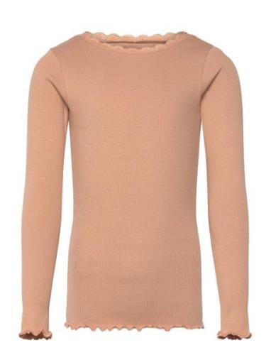 T-Shirt Long-Sleeve Tops T-shirts Long-sleeved T-Skjorte Orange Sofie ...
