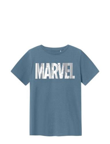 Nkmango Marvel Ss Top Mar Tops T-Kortærmet Skjorte Blue Name It