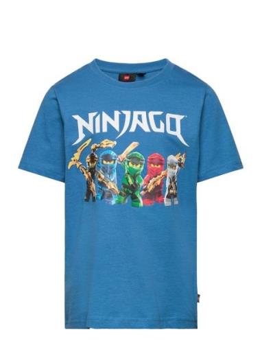 Lwtano 110 - T-Shirt S/S Tops T-Kortærmet Skjorte Blue LEGO Kidswear