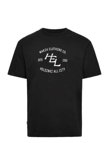 All City T-Shirt Tops T-Kortærmet Skjorte Black Makia