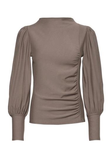 Rifagz Puff Blouse Noos Tops Blouses Long-sleeved Grey Gestuz