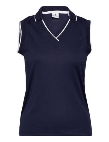 Chrystal Poloshirt Sport T-shirts & Tops Polos Navy Lexton Links