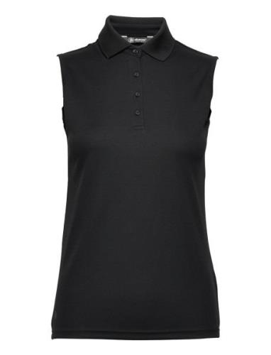 Lds Cray Drycool Sleeveless Sport T-shirts & Tops Polos Black Abacus