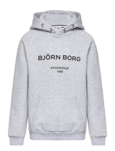 Borg Logo Hoodie Tops Sweatshirts & Hoodies Hoodies Grey Björn Borg