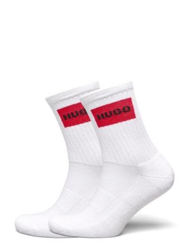 2P Qs Rib Label Cc W Lingerie Socks Regular Socks White HUGO