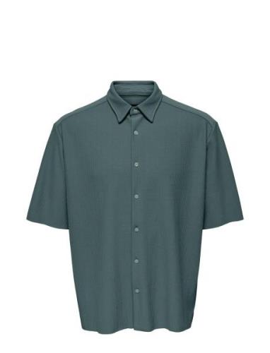 Onsboyy Life Rlx Recy Pleated Ss Shirt Tops Shirts Short-sleeved Green...