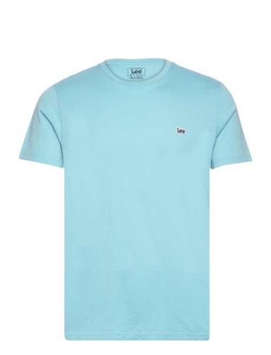 Ss Patch Logo Tee Tops T-Kortærmet Skjorte Blue Lee Jeans