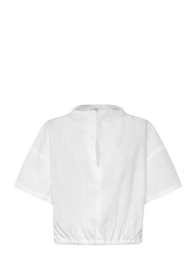 Jilly Shirt Tops Blouses Short-sleeved White Stylein