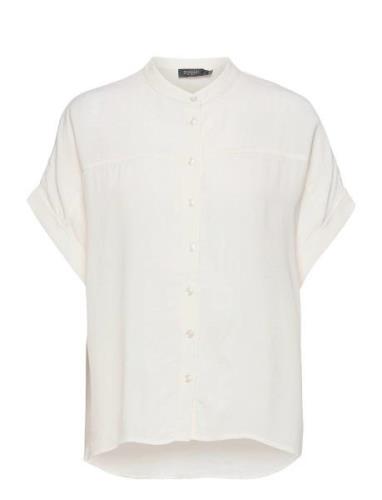 Slhelia Shirt Ss Tops Shirts Short-sleeved White Soaked In Luxury