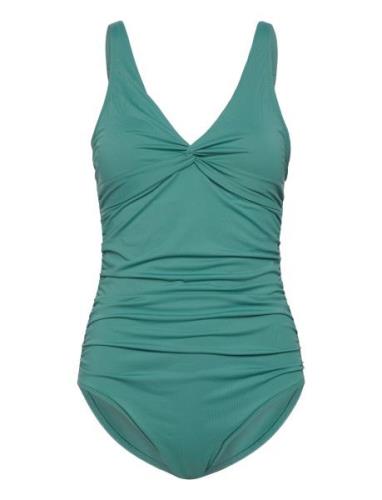 Simi Solid Swimsuit Recycled Badedragt Badetøj Green Panos Emporio