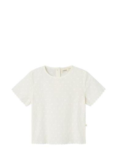 Nmfhirsa Ss Loose Shirt Lil Tops T-Kortærmet Skjorte White Lil'Atelier