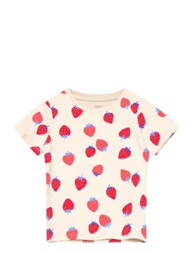 Top Short Sleeve Strawberries Tops T-Kortærmet Skjorte Multi/patterned...