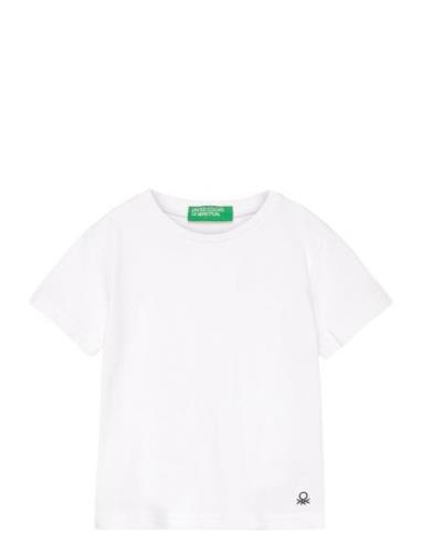 T-Shirt Tops T-Kortærmet Skjorte White United Colors Of Benetton