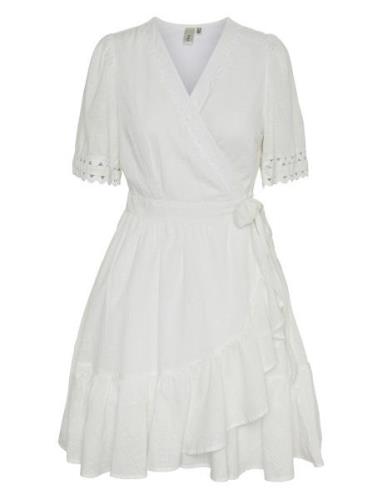 Yasnavina 2/4 Wrap Dress S. Kort Kjole White YAS