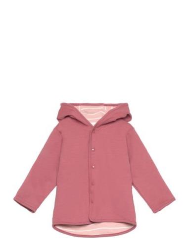Reversible Cardigan Tops Knitwear Cardigans Pink Fixoni