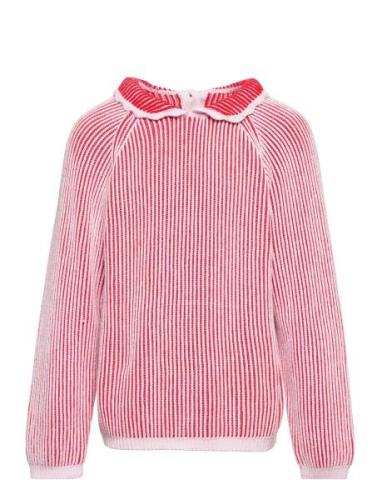 Brioche Blouse W. Collar Tops Blouses & Tunics Red Copenhagen Colors