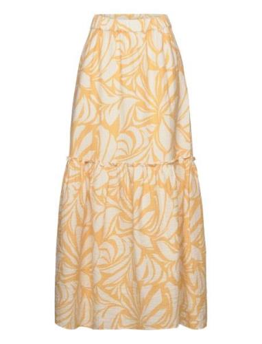 Skirt Andrea Lang Nederdel Yellow Lindex