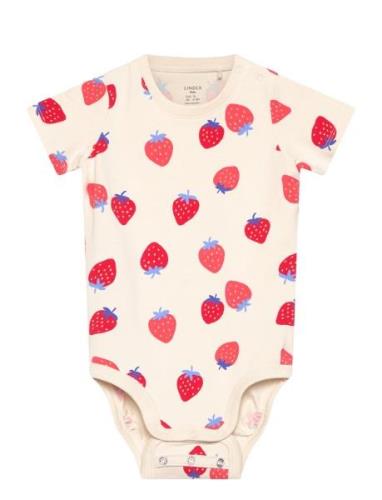 Body Short Sleeved Strawberrie Bodies Short-sleeved Multi/patterned Li...