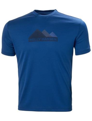 Hh Tech Graphic T-Shirt Sport T-Kortærmet Skjorte Blue Helly Hansen