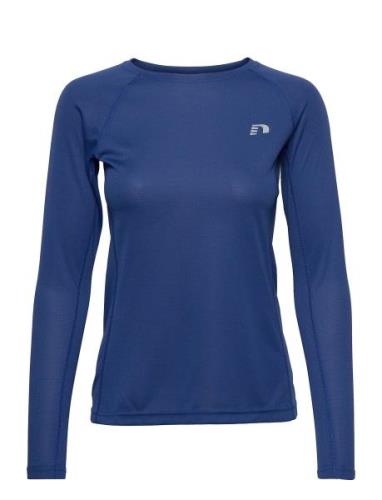Women Core Running T-Shirt L/S Sport T-shirts & Tops Long-sleeved Blue...