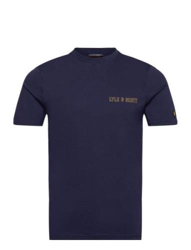 Collegiate T-Shirt Tops T-Kortærmet Skjorte Navy Lyle & Scott