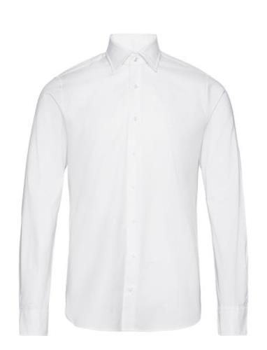 2Ply Stretch Twill Slim Fit Shirt Tops Shirts Business White Michael K...