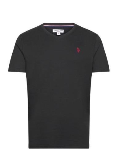 Uspa T-Shirt V-Neck Cem Men Tops T-Kortærmet Skjorte Black U.S. Polo A...