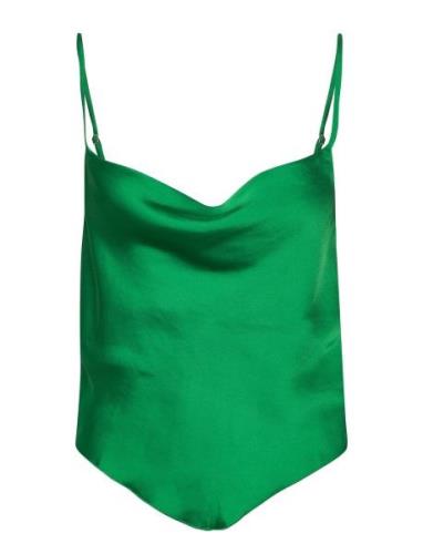 Strap Top Tops Blouses Sleeveless Green Barbara Kristoffersen By Rosem...
