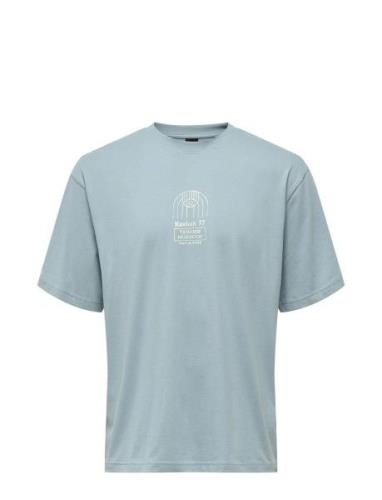 Onsmalik Life Rlx Ss Tee Tops T-Kortærmet Skjorte Blue ONLY & SONS