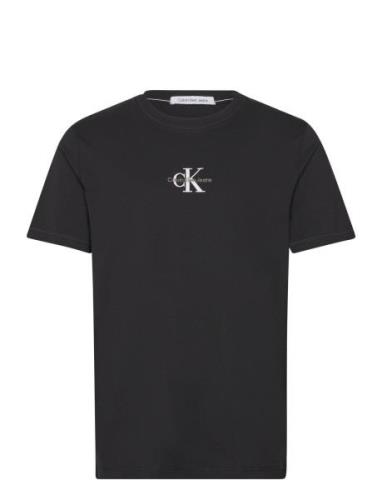 Monologo Tee Tops T-Kortærmet Skjorte Black Calvin Klein Jeans
