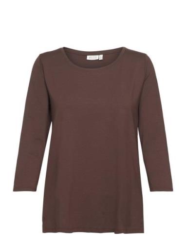 Macecille Tops T-shirts & Tops Long-sleeved Brown Masai