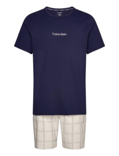 S/S Short Set Pyjamas Nattøj Blue Calvin Klein