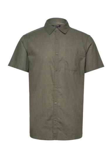 Inglow Tops Shirts Short-sleeved Khaki Green INDICODE