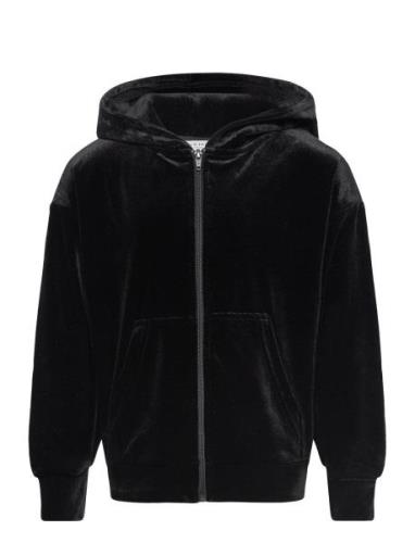 Hoodie Full Zip Tops Sweatshirts & Hoodies Hoodies Black Rosemunde Kid...