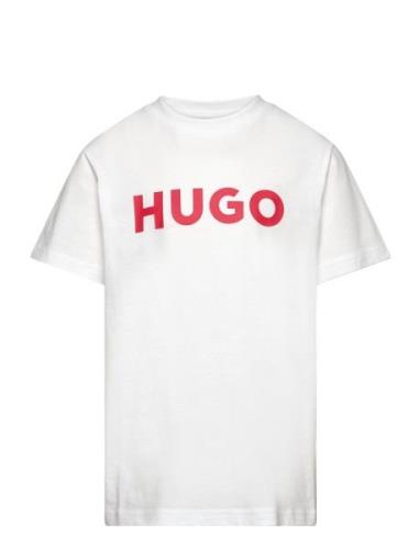 Short Sleeves Tee-Shirt Tops T-Kortærmet Skjorte White Hugo Kids