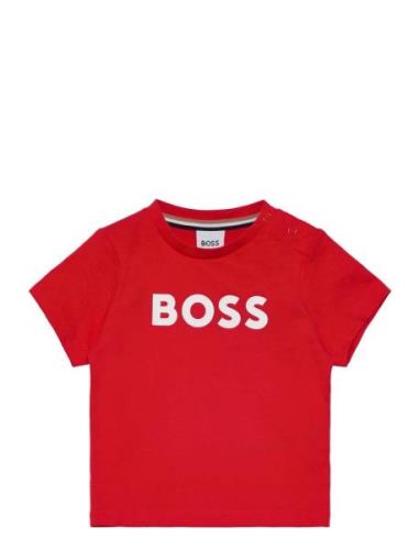 Short Sleeves Tee-Shirt Tops T-Kortærmet Skjorte Red BOSS