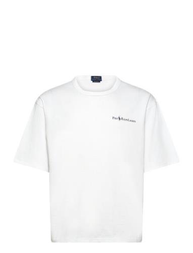 Relaxed Fit Logo Jersey T-Shirt Tops T-Kortærmet Skjorte White Polo Ra...