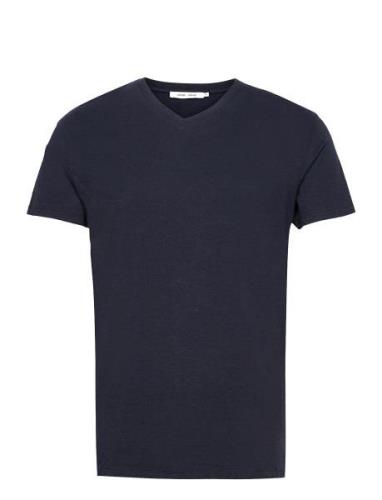 Kronos V-N T-Shirt 273 Designers T-Kortærmet Skjorte Navy Samsøe Samsø...