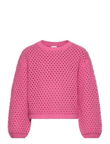 Sweater Mesh Knit Tops Knitwear Pullovers Pink Lindex