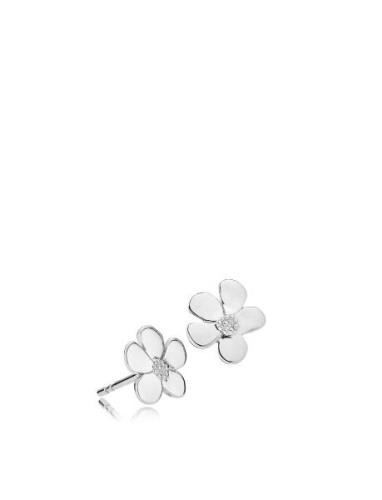 Pansy Accessories Jewellery Earrings Studs Silver Izabel Camille