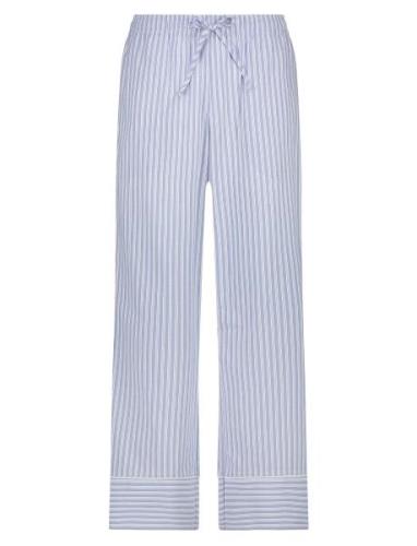 Pant Cotton Stripe Pyjamasbukser Hyggebukser Blue Hunkemöller