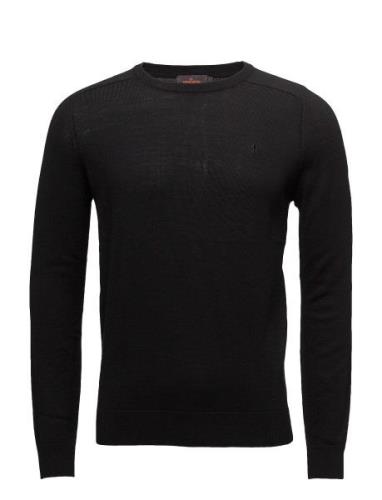 Merino Ck Designers Knitwear Round Necks Black Morris