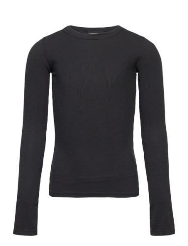T-Shirt Long-Sleeve Tops T-shirts Long-sleeved T-Skjorte Black Sofie S...