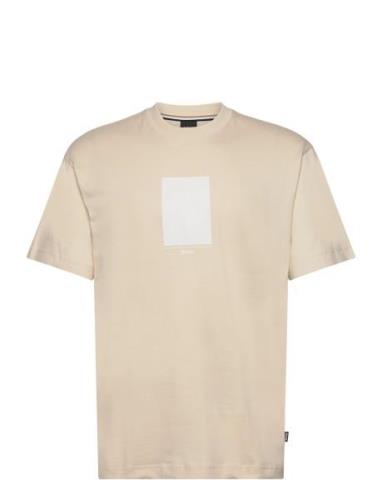 Tessin 88 Tops T-Kortærmet Skjorte Cream BOSS