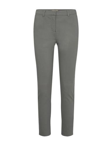 Sc-Lilly Bottoms Trousers Slim Fit Trousers Grey Soyaconcept