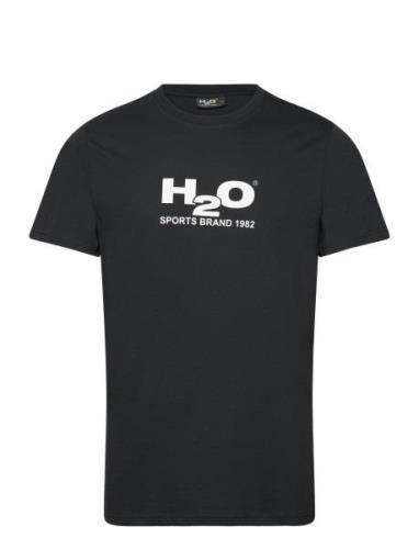 Logo Tee Tops T-Kortærmet Skjorte Navy H2O
