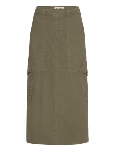 Mmbreden Cargo Skirt Knælang Nederdel Green MOS MOSH